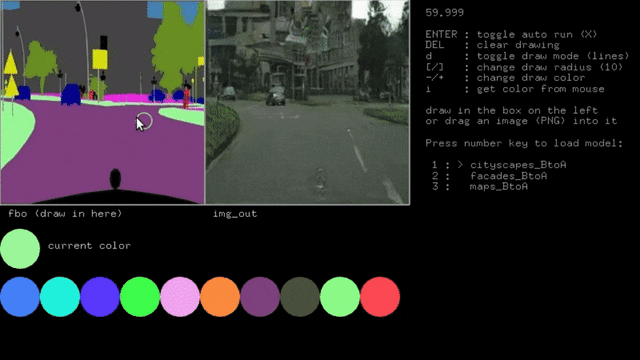 Realtime pix2pix